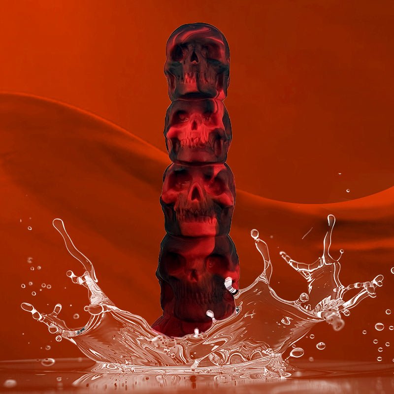 NIGHTLOOM アナルプラグ 10種類振動モード 吸盤付き 悪魔の頭 凹凸あり アナル開発 ディルド 液体シリコン - TaRiss's