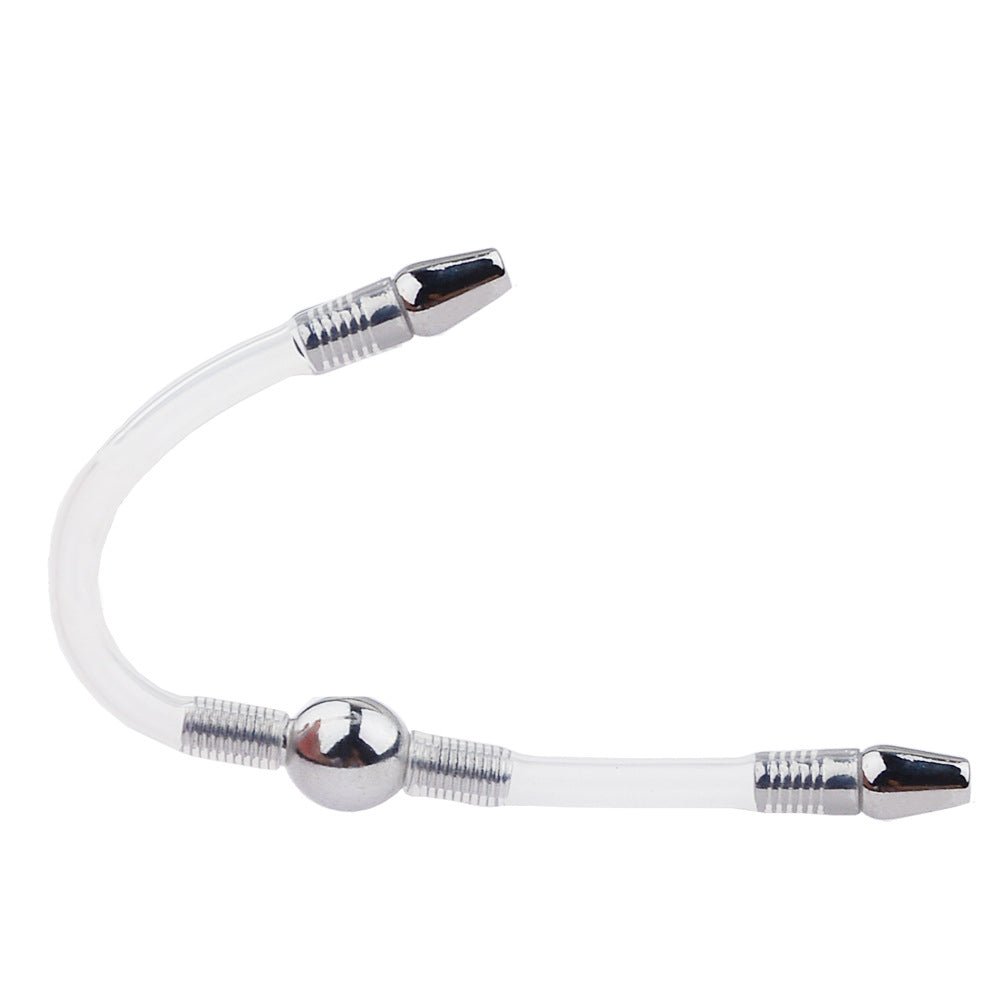 TaRiss's 両端尿道プラグ 尿道ブジー 尿道責め 尿道拡張 貫通式 両側とも使用可能 ステンレス シリコン - TaRiss's