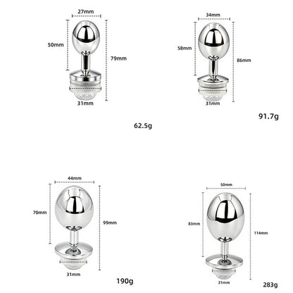 MAPARON アナルプラグ メタル LEDライト搭載 四つのサイズ