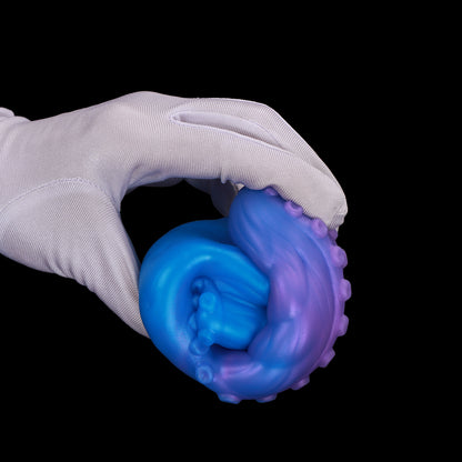 NIGHTLOOM ペニスサック 凹凸あり 非貫通式 タコの触手 吸盤 ペニスリング 陰茎袖 混色仕様 液体シリコン