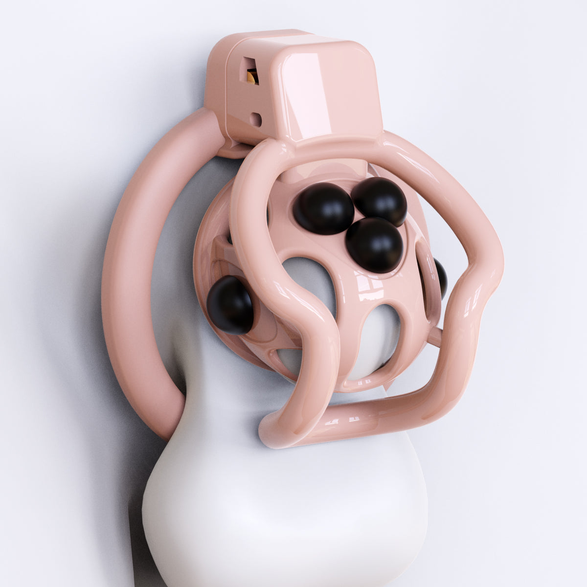 MinYn 貞操具 シリコン突起 貞操帯 樹脂製品 鍵付き 男性用 SM MinYn