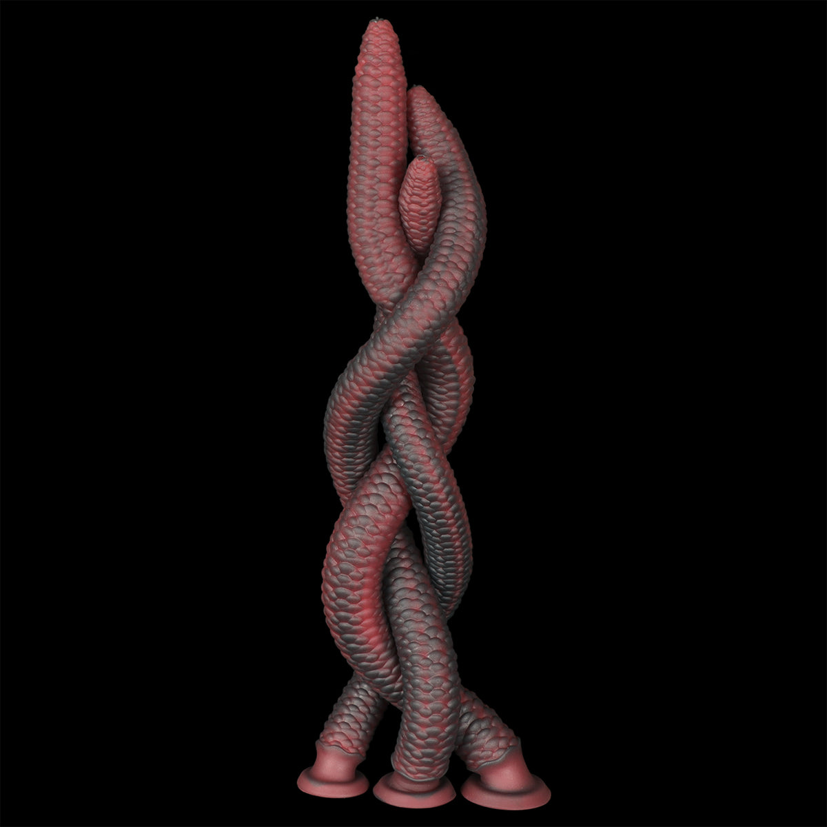 MinYn ウロコ アナルプラグ 液体シリコン 吸盤付き 混色仕様 最長60cm MinYn
