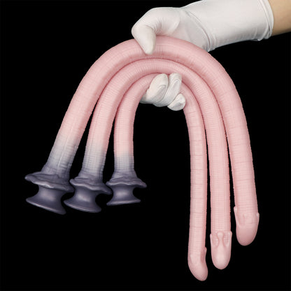 MinYn バナナ アナルプラグ 液体シリコン 吸盤付き 最長55cm MinYn