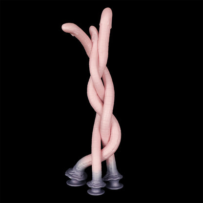 MinYn バナナ アナルプラグ 液体シリコン 吸盤付き 最長55cm MinYn