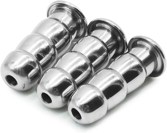 MAPARON 3点セット 通貫尿道プラグ 尿道責め 尿道拡張 3ビーズ形 金属 50mm 三つのサイズ 16mm 17mm 18mm 鬼サイズ 超上級者向け 商品カタログ付き - TaRiss's