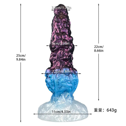 MAPARON アナルプラグ アナル開発 ルシファー 凹凸あり 吸盤付き 液体シリコン 混色 - TaRiss's
