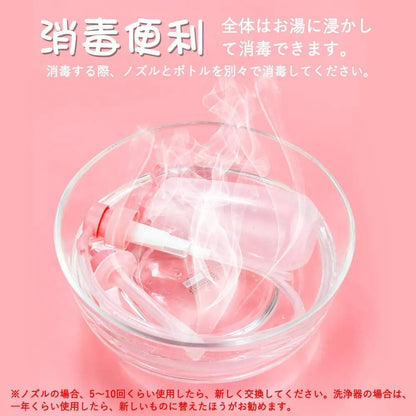MinYn 7点セット 洗浄器 五つのノズル 12穴 PVC製 500ml - TaRiss's