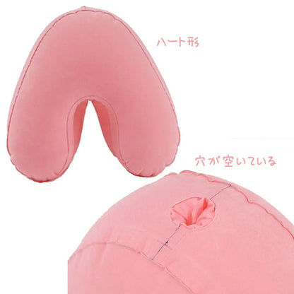 TaRiss's 3点セット インフレータブルパッド セックス枕 腰枕 インフレート式 ポンプ付き ハート形 水滴形 穴あき 多用途 体位変換 - TaRiss's