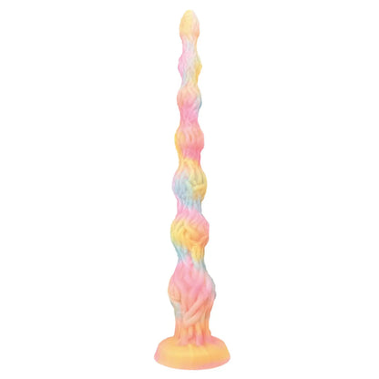 TaRiss's ツルクサ アナルプラグ 夜光可能 7ビーズ 凹凸あり 吸盤付き 液体シリコン 混色 - TaRiss's