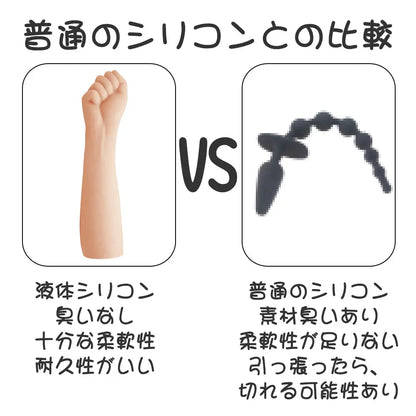TaRiss's 拳 アナルプラグ 拳から肘まで 台座なし TPR 肌色 88mmx360mm - TaRiss's