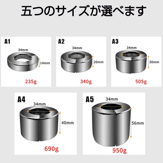 TaRiss's ペニスリング コックリング グランスリング 磁石吸着 ステンレス 男性向け - TaRiss's