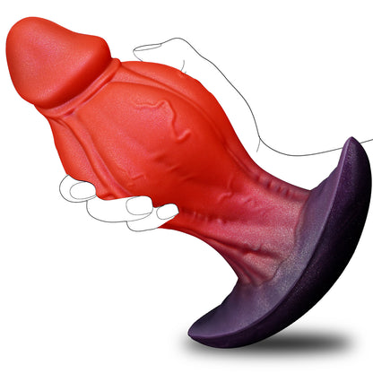 NIGHTLOOM アナルプラグ 凹凸あり アンカー形台座 液体シリコン 混色仕様 全三サイズ