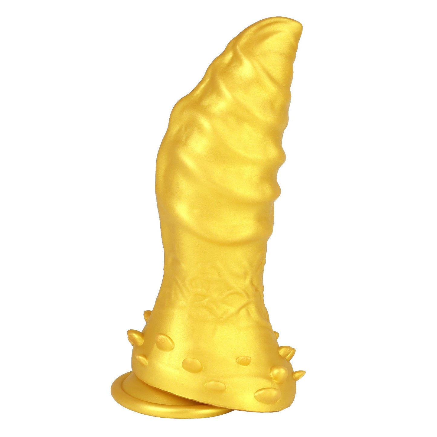 MAPARON わかたけ アナルプラグ アナル開発 親指の形 凹凸あり イボ付き 吸盤仕様 液体シリコン ゴールド - TaRiss's