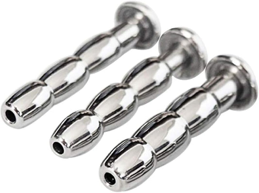 MAPARON 3点セット 通貫尿道プラグ 尿道責め 尿道拡張 3ビーズ形 金属 8·9·10mm 上級者向け - TaRiss's