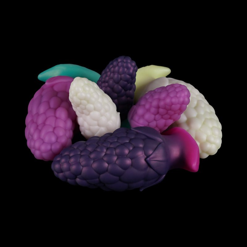 MAPARON 桑の実 アナルプラグ 凹凸あり アンカー形台座 液体シリコン 二つのサイズ 三つの色 - TaRiss's