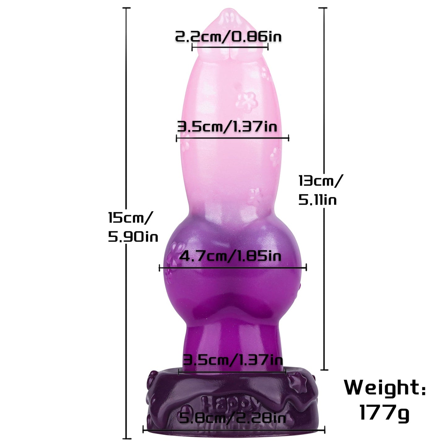 MAPARON アナルプラグ 吸盤付き 液体シリコン 4.7x15cm - TaRiss's