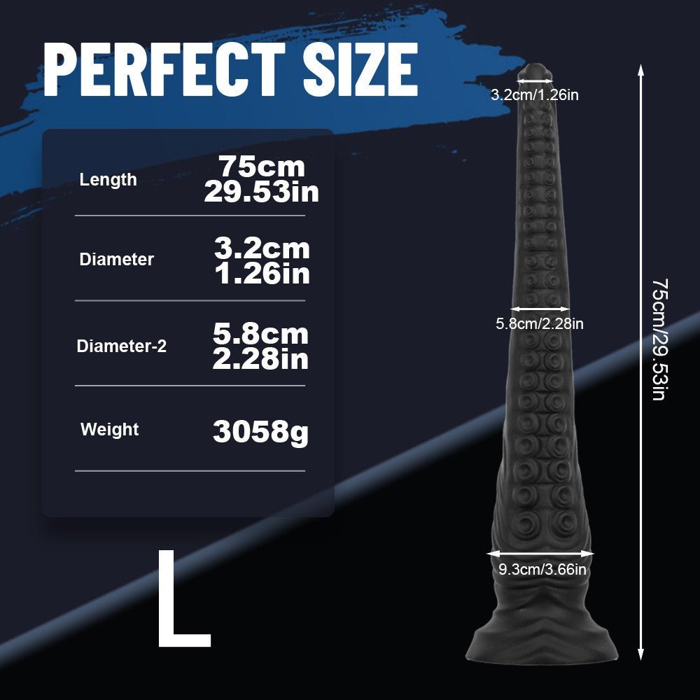 MAPARON アナルプラグ 触手形 ブラック 吸盤仕様 液体シリコン - TaRiss's