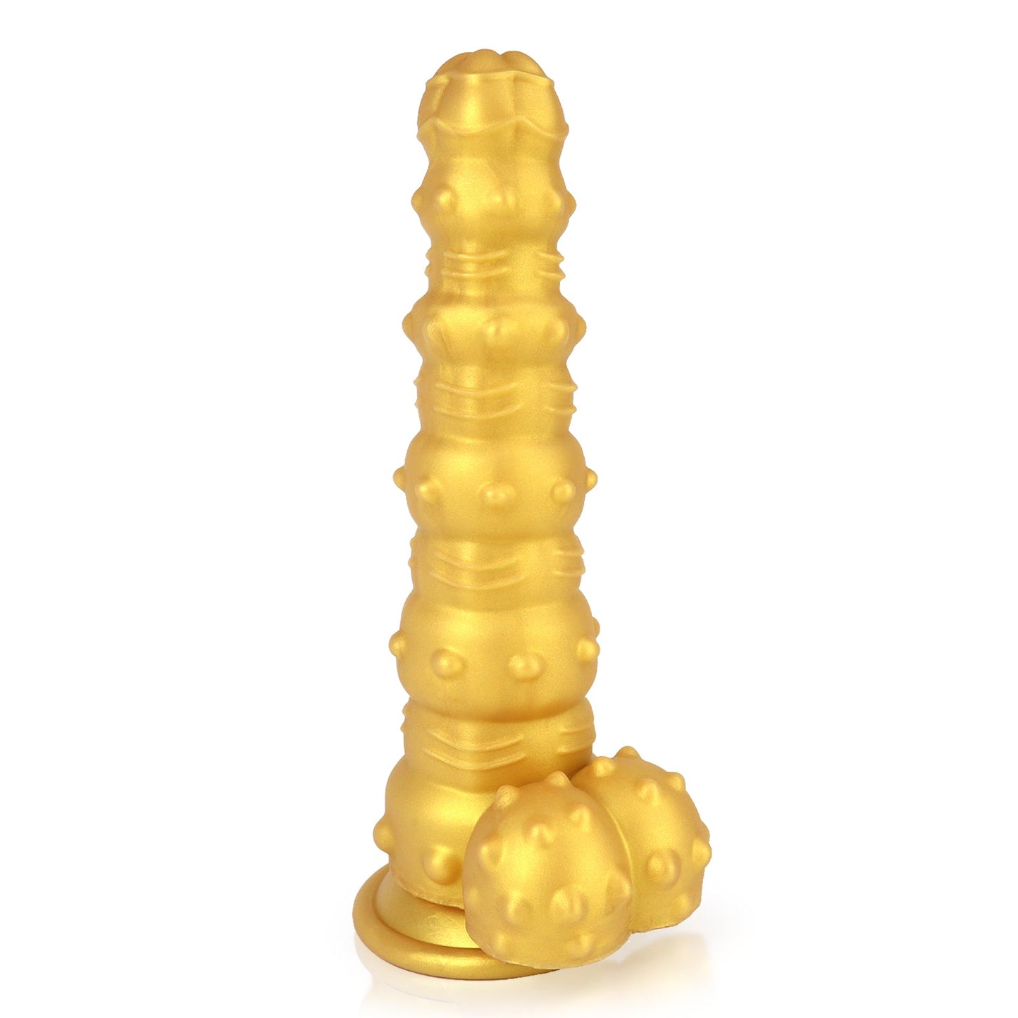 MAPARON サボテン アナルプラグ 凹凸あり イボ付き 吸盤仕様 ゴールド - TaRiss's