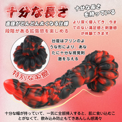 MAPARON ヒイロベニヒダタケ アナルプラグ イボあり 凹凸あり 強力な吸盤 液体シリコン - TaRiss's