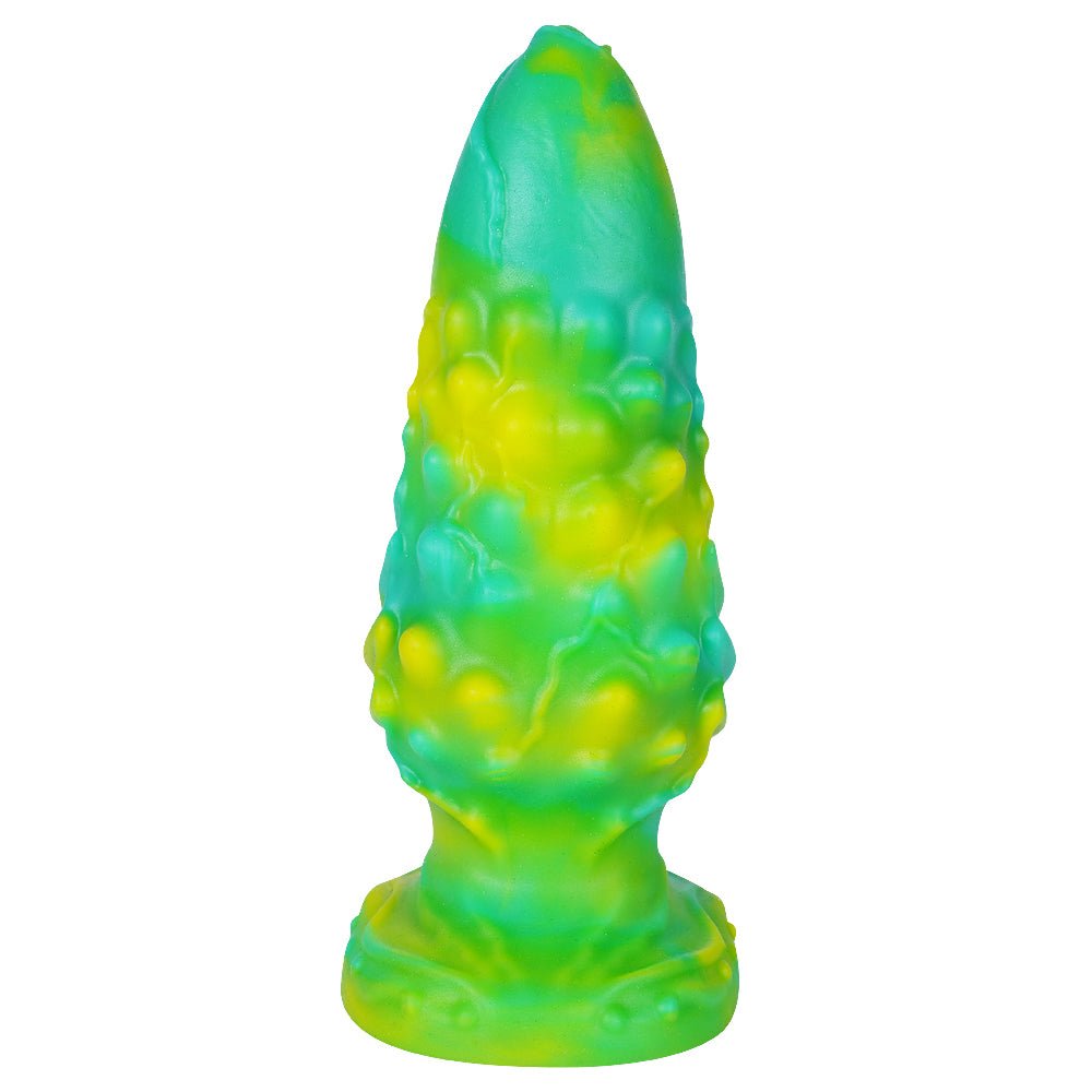 MAPARON アナルプラグ アナル拡張 イボ付き 凹凸あり 吸盤付き 液体シリコン 6.8cmx18cm 混色 - TaRiss's