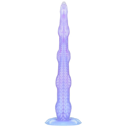 MAPARON アナルプラグ タコ触手 凹凸あり 吸盤仕様 液体シリコン パープル ブルー - TaRiss's