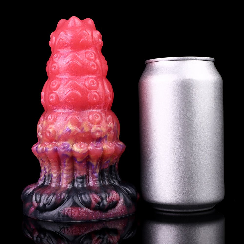 MAPARON 幼虫 アナルプラグ アナル開発 凹凸あり 吸盤付き 液体シリコン 混色 7.1x14.8cm - TaRiss's