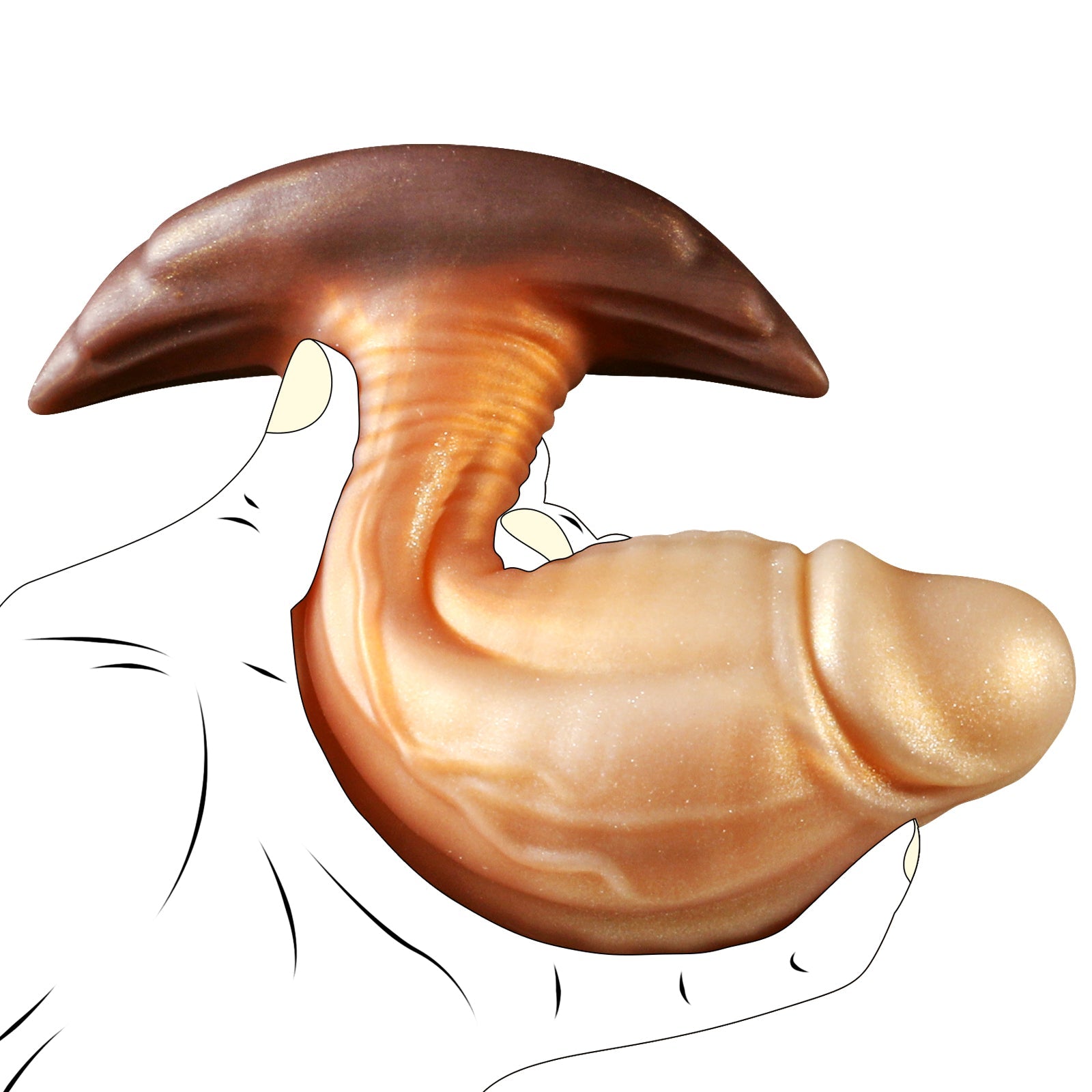 MAPARON ディルド アンカー形台座 吸盤付き 液体シリコン - TaRiss's