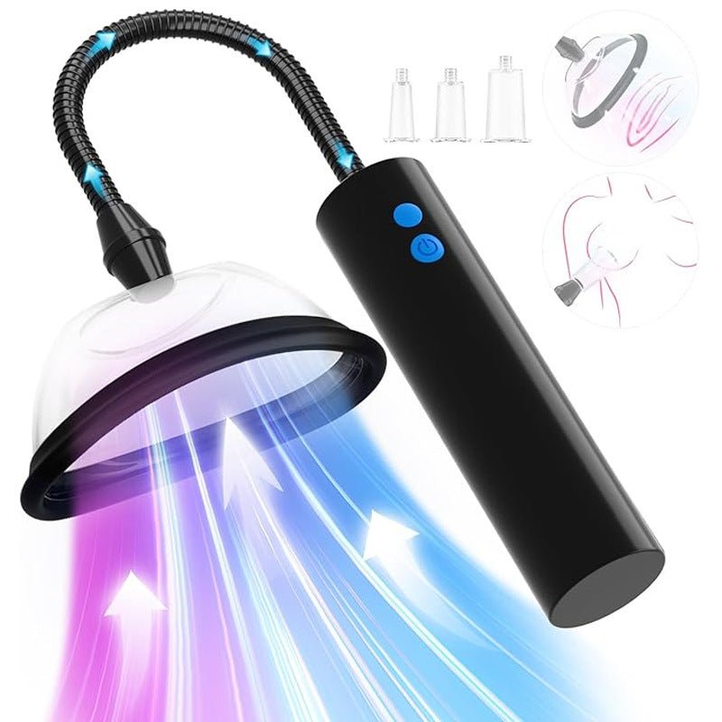 MAPARON 電動式乳首吸引ポンプ クリポンプ 乳首吸引 クリ刺激 五つのシリンダー 多種用途 シリコン ABS USB充電 - TaRiss's