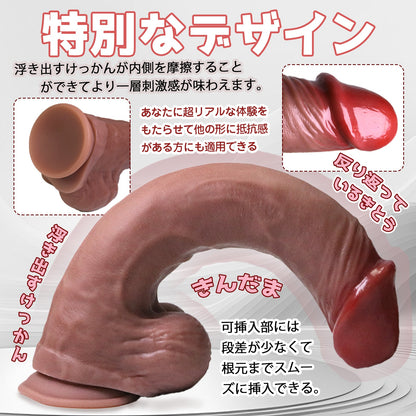 MAPARON ディルド アナルプラグ アナル開発 Gスポット刺激 吸盤付き 2層構造 液体シリコン 7.5x42cm - TaRiss's