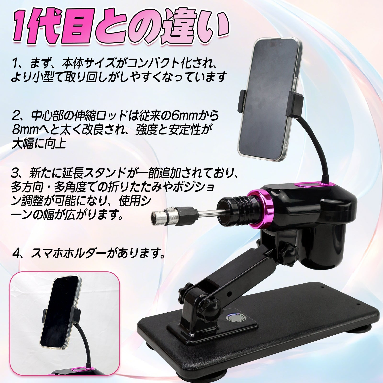 MAPARON INPACT CORE 9点セット 電動ピストン機 電動マシーン アップグレード版 3XLR式 角度とスピード調整可能 全自動 ブラック - TaRiss's