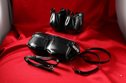 MAPARON ひざサポーター SM拘束具 PU 調整可能 ブラック - TaRiss's