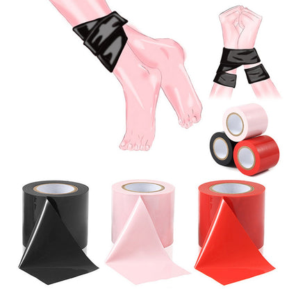 MAPARON ボンテージテープ 拘束テープ SMグッズ 非粘着 静電気 SM縛り PVC 男女兼用 16M 2個セット - TaRiss's