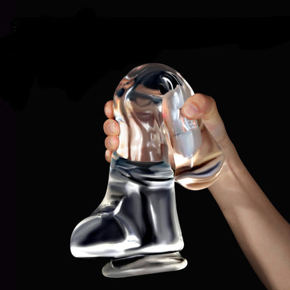 MAPARON クリア馬ディルド アナルバイブ リモコン付き ワイヤレス充電 TPE - TaRiss's