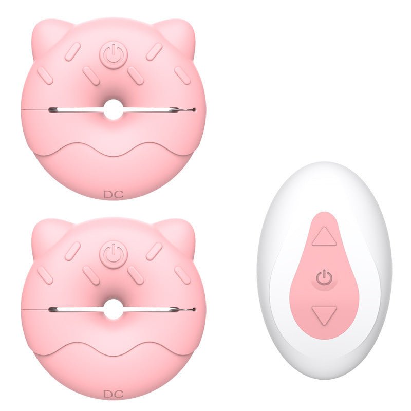 MinYn ドーナツ バイブ 女性向け 乳首攻め リモコン付き アダルトグッズ 外出装着型 10種類の振動モード 挟む 遠隔操作 シリコン - TaRiss's
