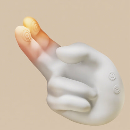 MinYn 手の形 バイブ 女性向け 10種類強力振動モード 加温機能 中いき シリコン - TaRiss's