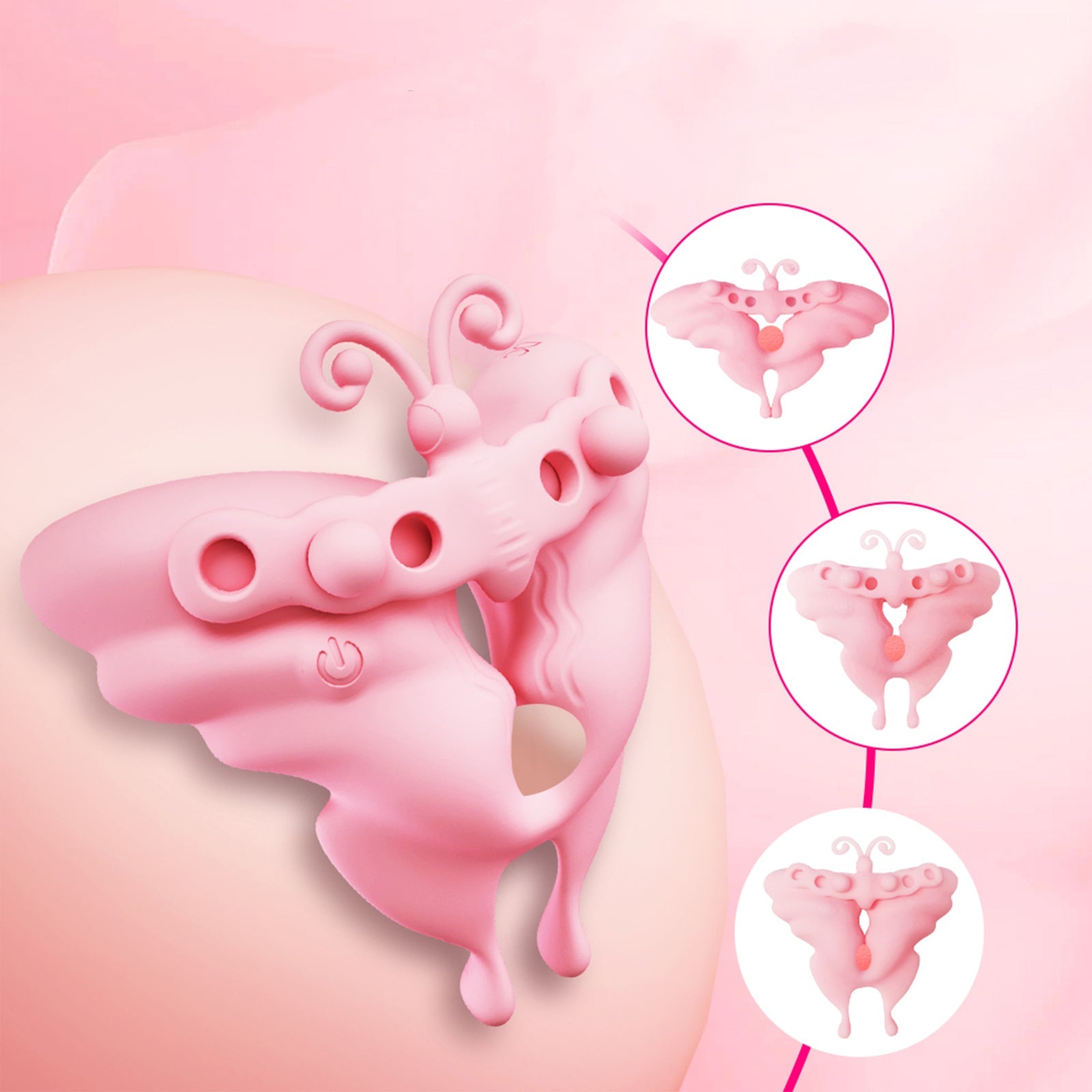 MinYn バタフライ バイブ 女性向け 乳首攻め リモコン付き アダルトグッズ 外出装着型 12種類の振動モード 挟む 遠隔操作 液体シリコン - TaRiss's