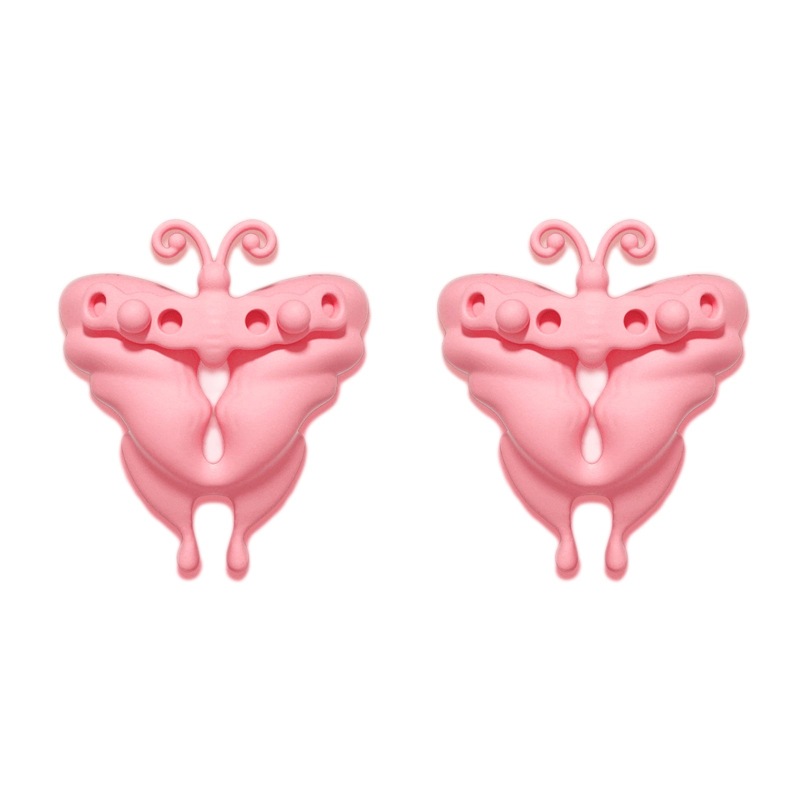 MinYn バタフライ バイブ 女性向け 乳首攻め リモコン付き アダルトグッズ 外出装着型 12種類の振動モード 挟む 遠隔操作 液体シリコン - TaRiss's