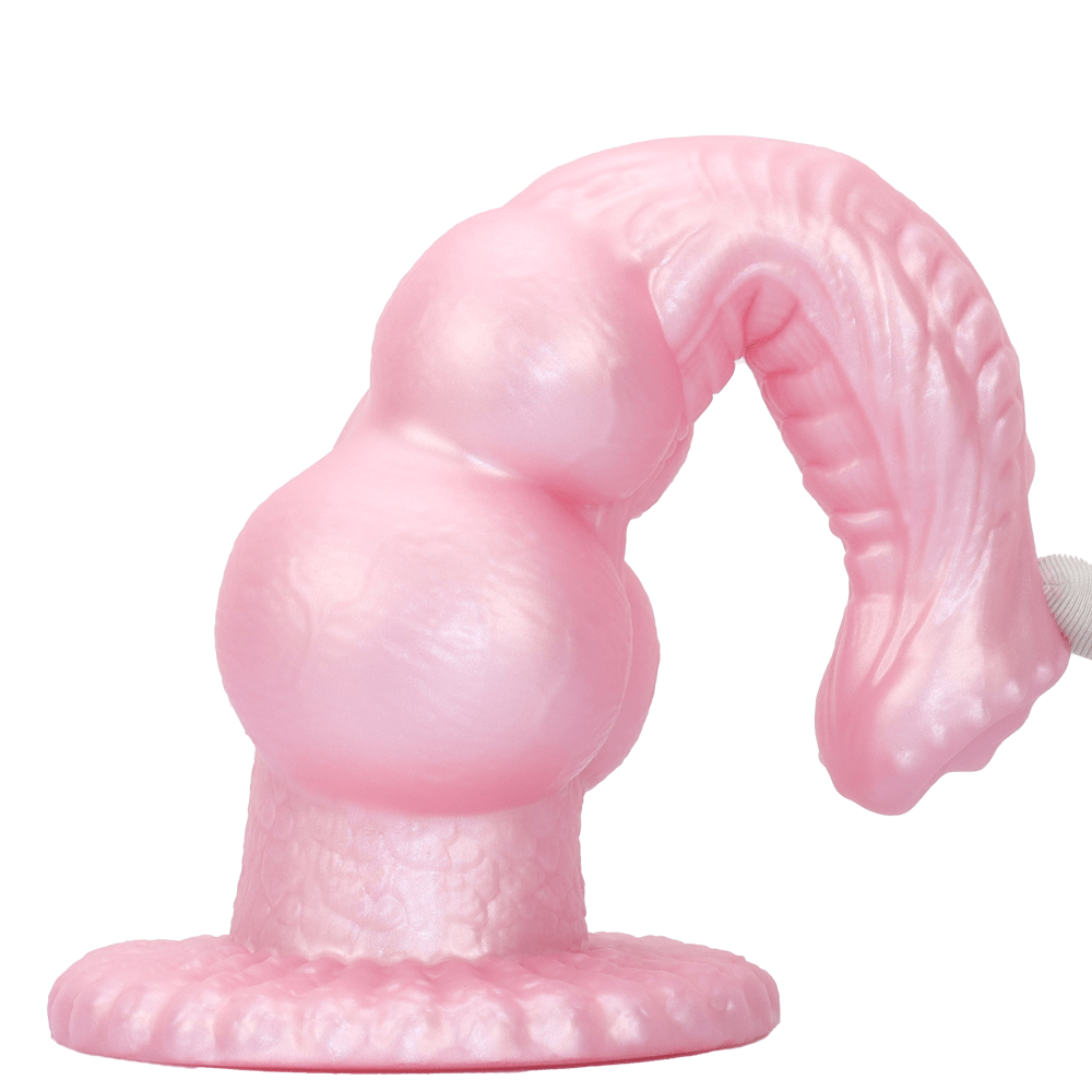 MinYn アナルプラグ アナル開発 ダブルきんだま 凹凸あり 台座付き 液体シリコン ピンク - TaRiss's