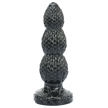 MinYn アナルプラグ 3ビーズ 凹凸あり 吸盤付き PVC ブラック - TaRiss's