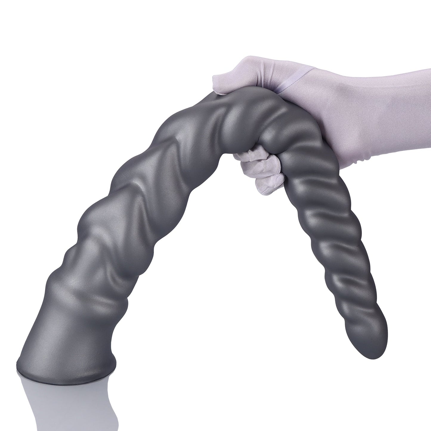 MinYn アナルプラグ 凹凸あり 吸盤付き 液体シリコン グレー - TaRiss's