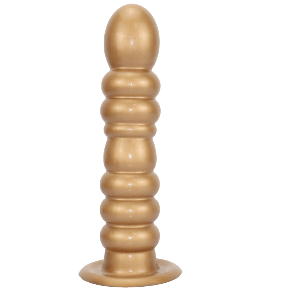 MinYn ゾヒ アナルプラグ ブラウン 凹凸あり 液体シリコン 吸盤付き 三つのサイズ - TaRiss's