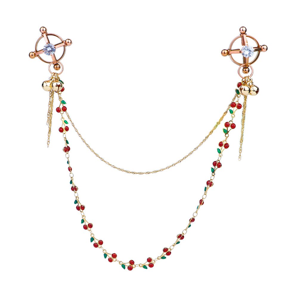 MinYn サクランボ ネジ式 ニップルクリップ ステンレス チェーン連結付き - TaRiss's