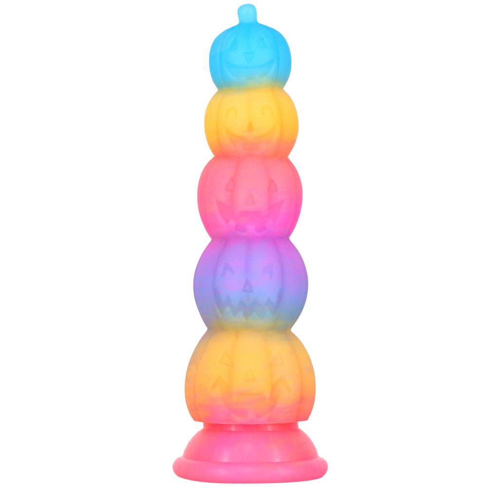 MinYn パンプキン アナルビーズ アナルプラグ アナル開発 5ビーズ かぼちゃ形 夜光可能 吸盤付き 液体シリコン - TaRiss's