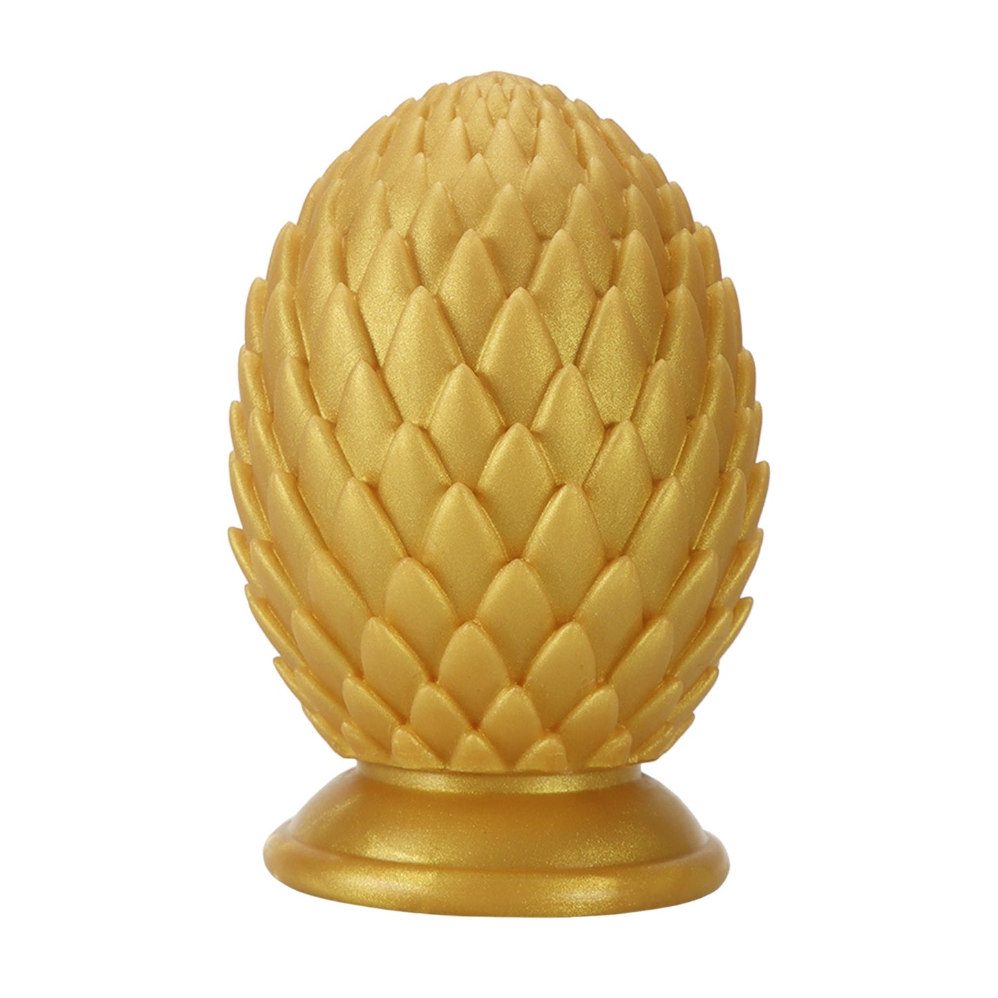 MinYn ドラゴンエッグ アナルプラグ 金色 吸盤付き 液体シリコン - TaRiss's