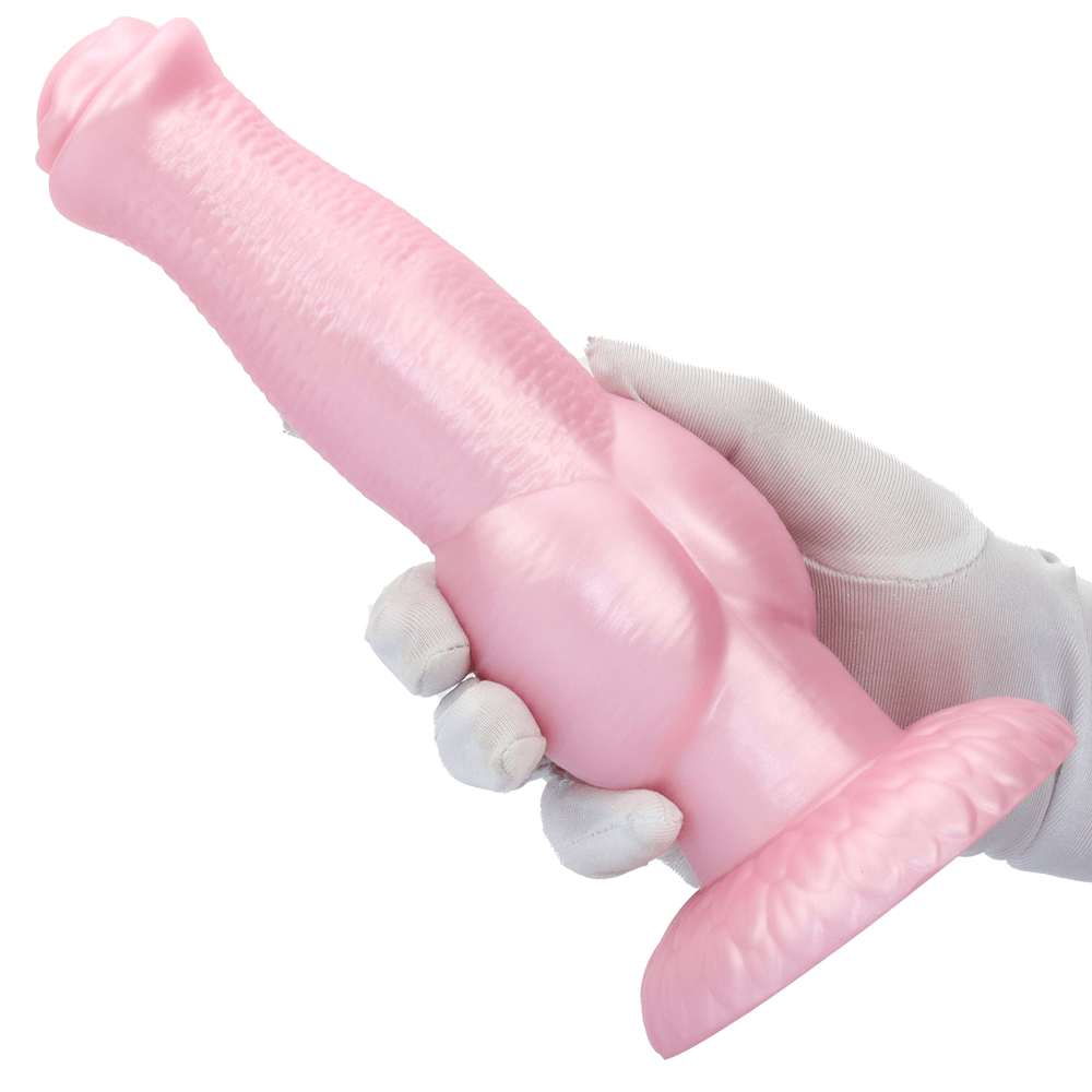 MinYn アナルプラグ アナル開発 馬のディルド 凹凸あり 液体シリコン 吸盤付き ピンク - TaRiss's