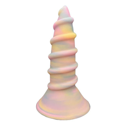 MinYn アナルプラグ ネジ山形 吸盤付き 液体シリコン 夜光仕様 三つのサイズ 「らせんの魅力」 - TaRiss's