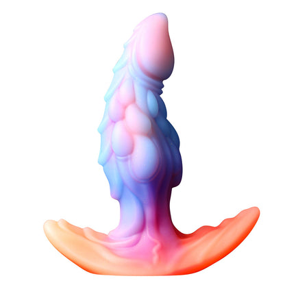 MinYn アナルプラグ アナル開発 凹凸あり 液体シリコン アンカー台座 混色仕様 夜光仕様 - TaRiss's