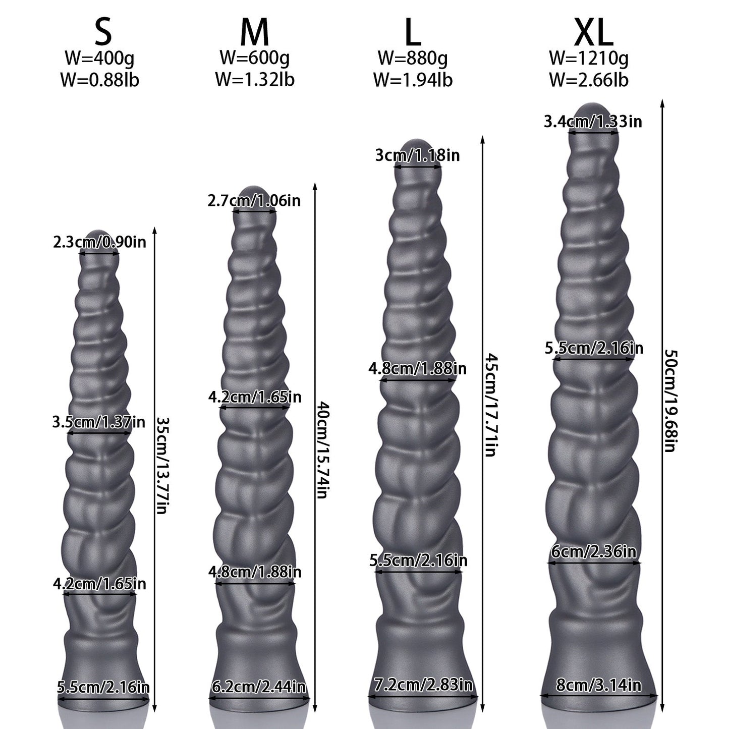 MinYn アナルプラグ 凹凸あり 吸盤付き 液体シリコン グレー - TaRiss's
