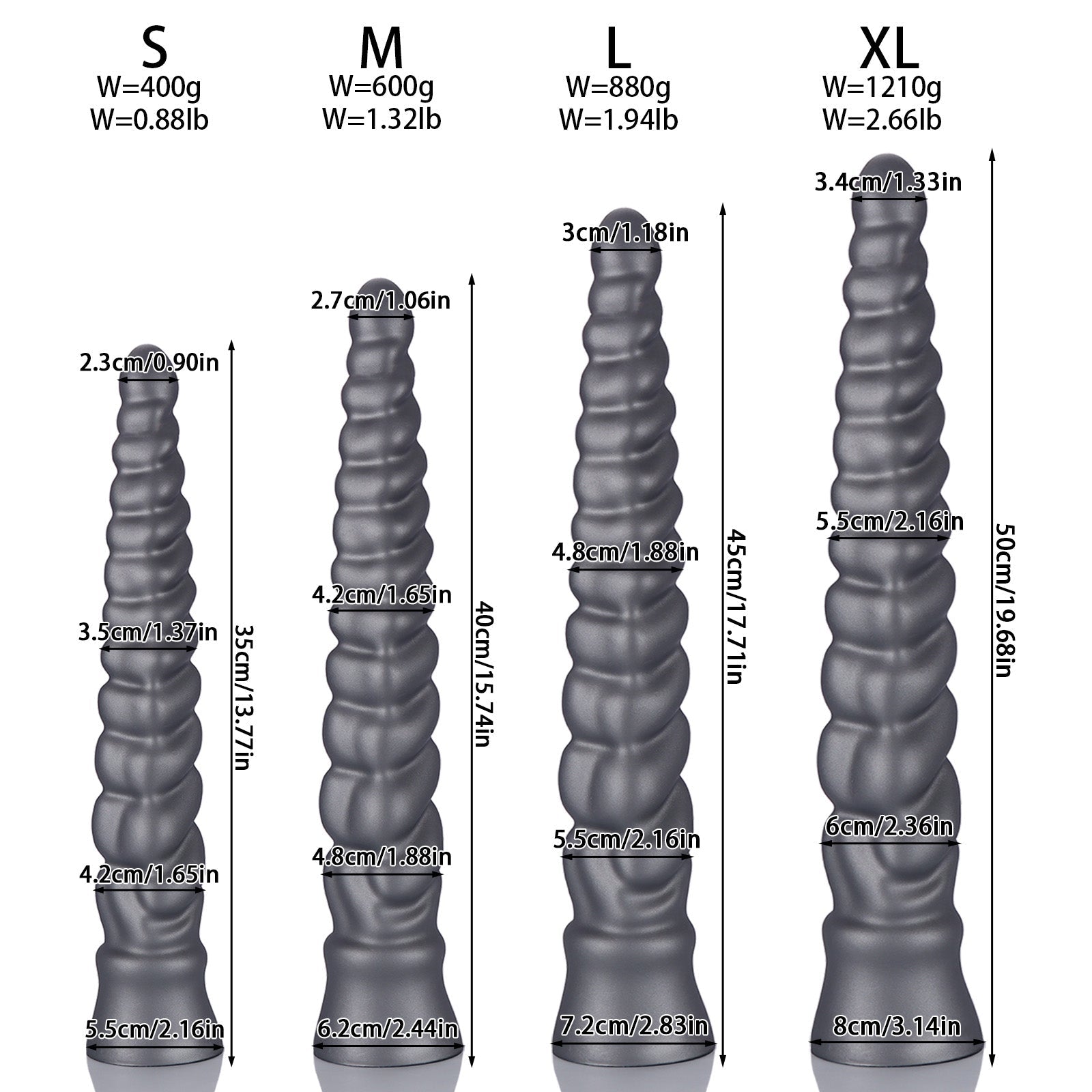 MinYn アナルプラグ 凹凸あり 吸盤付き 液体シリコン グレー - TaRiss's