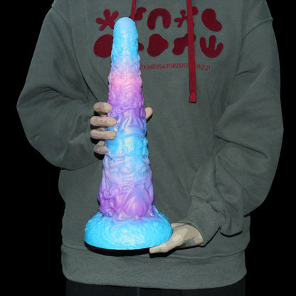 MinYn アナルプラグ アナル開発 幽魂鎖縛 鬼サイズ 凹凸あり 液体シリコン 吸盤付き 混色 - TaRiss's